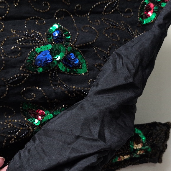 Stenay Women's Vintage Silk Beaded Blouse Size Medium - Picture 10 of 14
